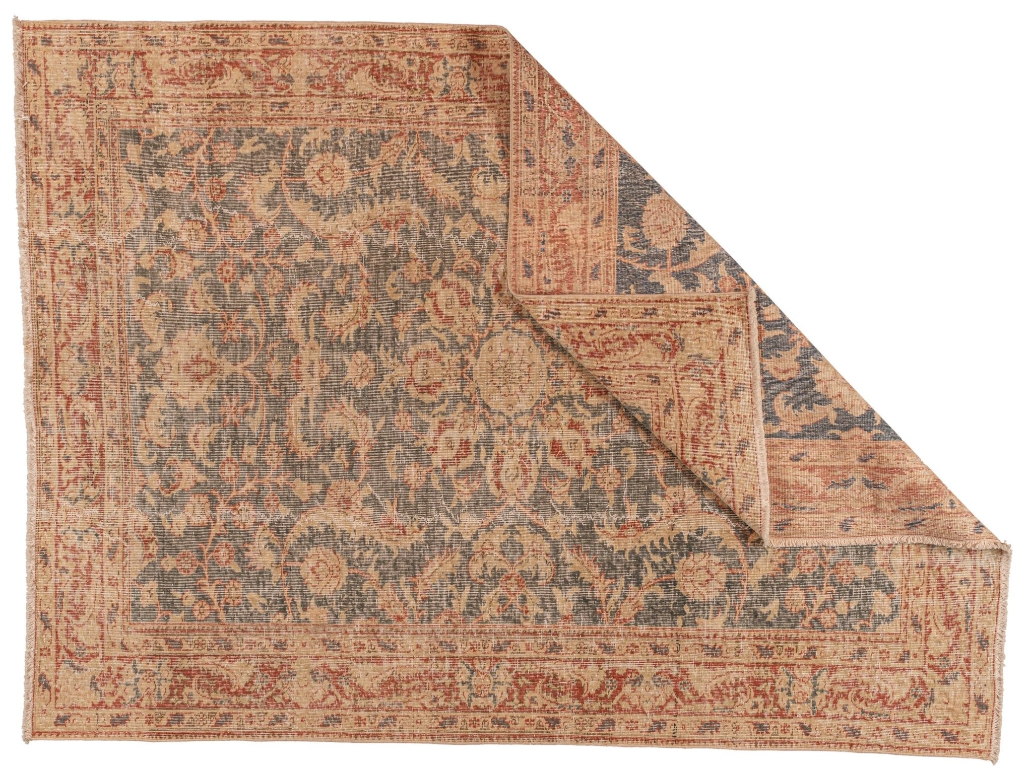 Pau Vintage Rug | 3'7" x 8'5" - elsie green - textiles