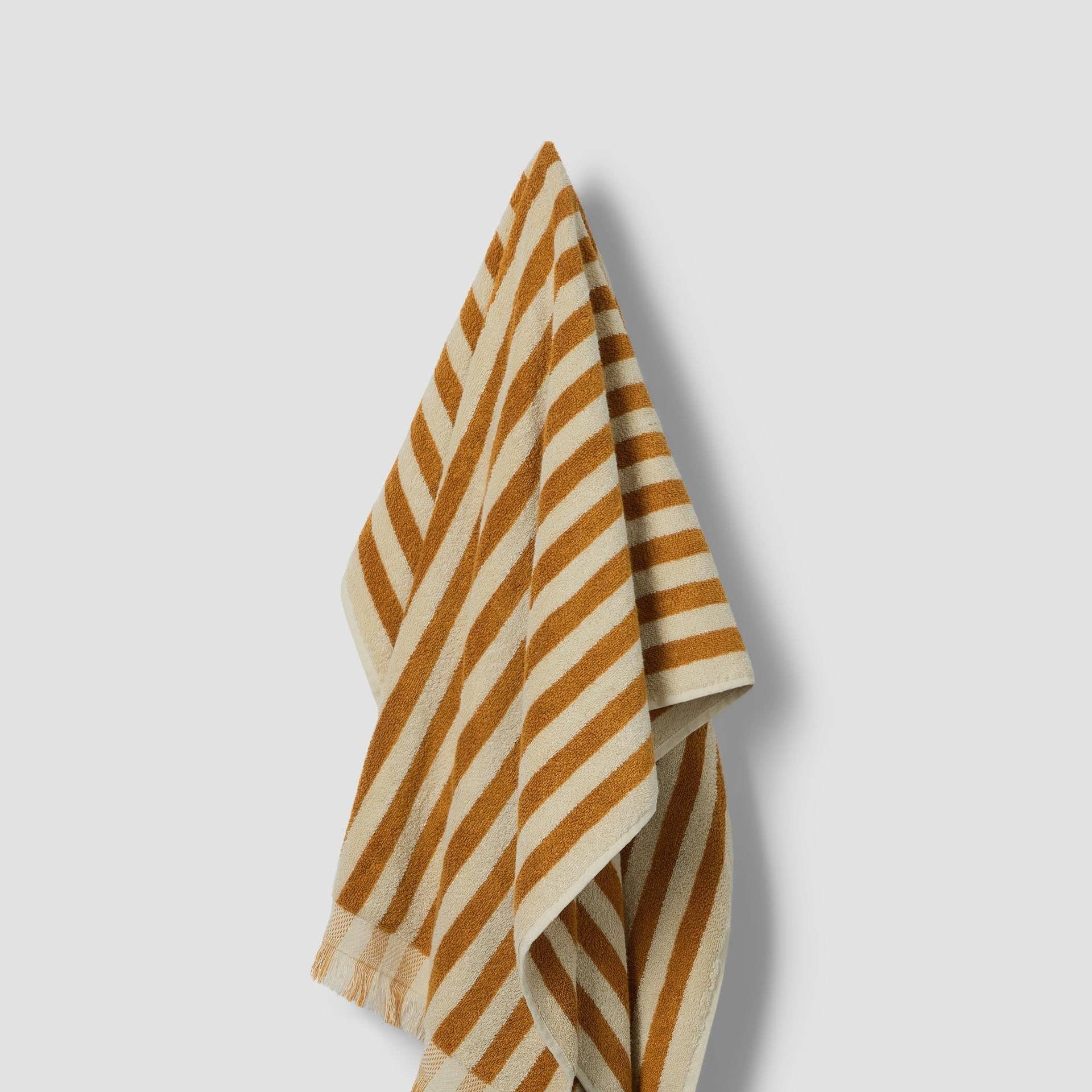 Pembroke Stripe Cotton Towel - elsie green - Textiles