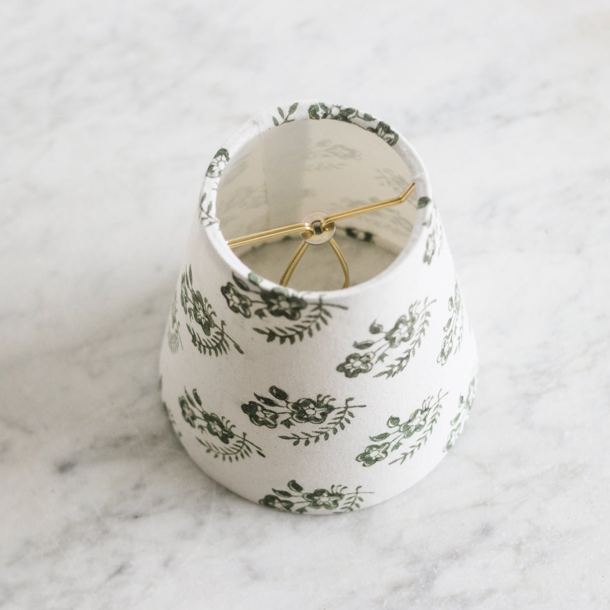 Petite Block Print Lampshade | Albertine Olive - elsie green - decor