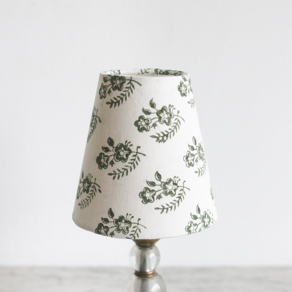 Petite Block Print Lampshade | Albertine Olive - elsie green - decor