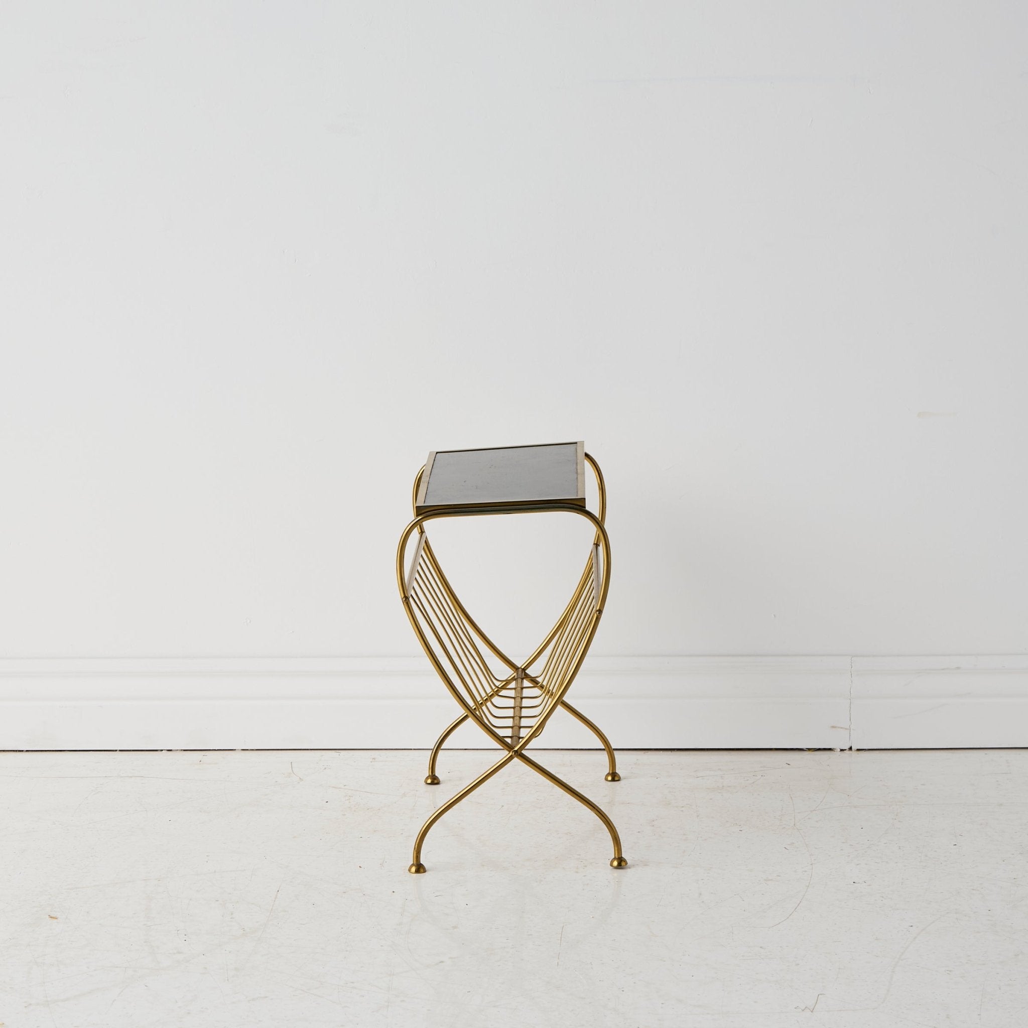Petite Brass Side Table - elsie green - decor