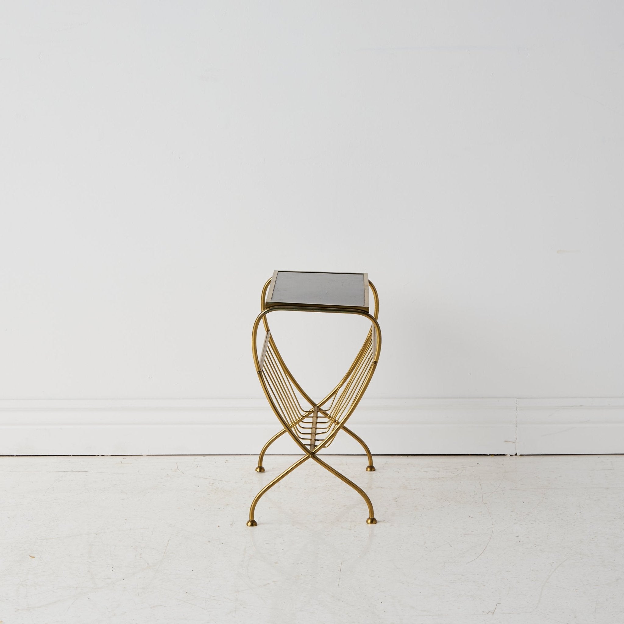 Petite Brass Side Table - elsie green - decor