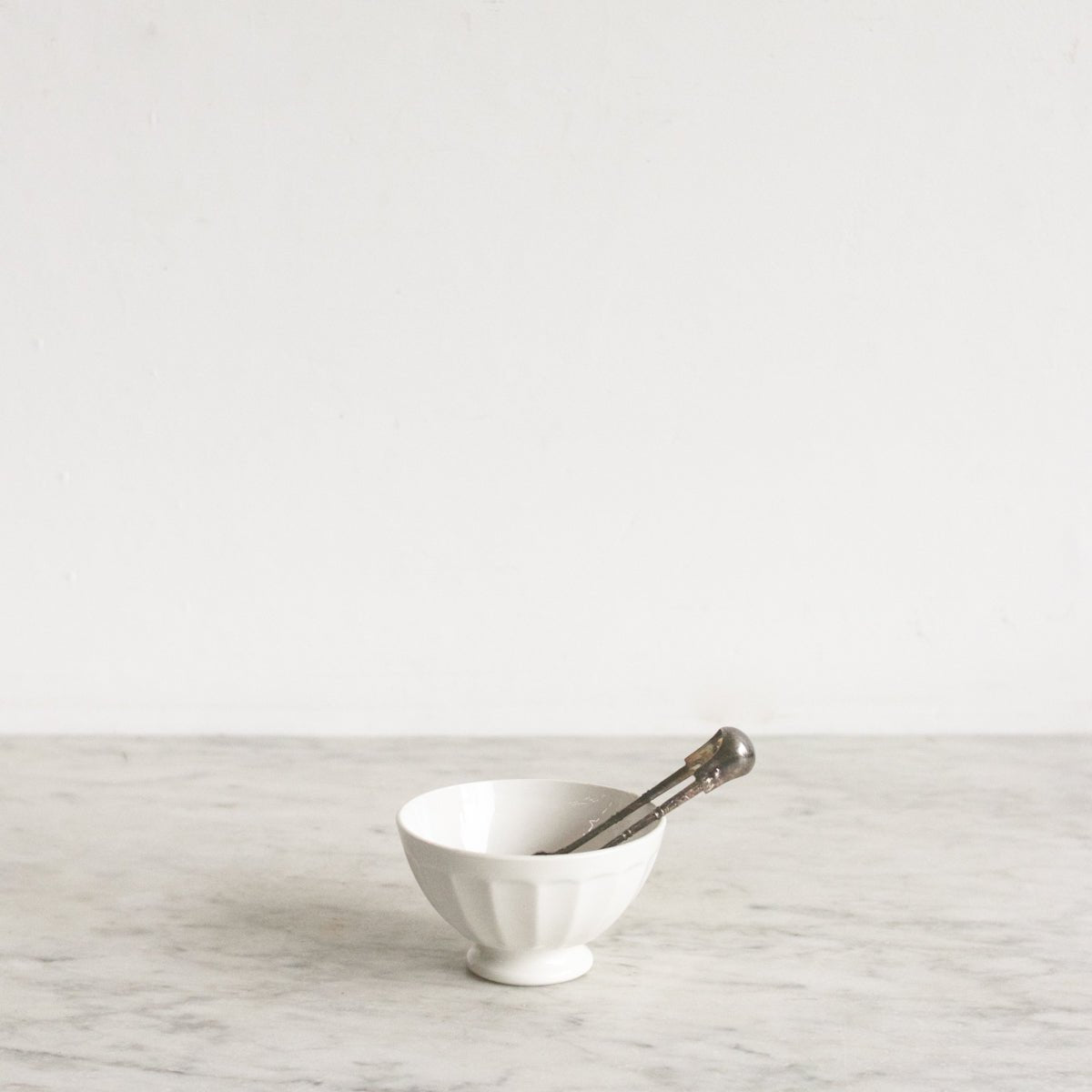 Petite Cafe Bowl With Silver Tongs - elsie green - The French Kitchen