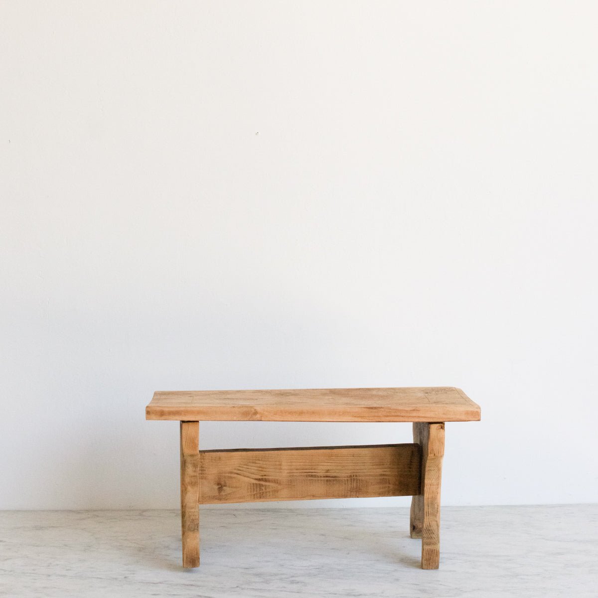 Petite Carved Wood Stool - elsie green - Furniture