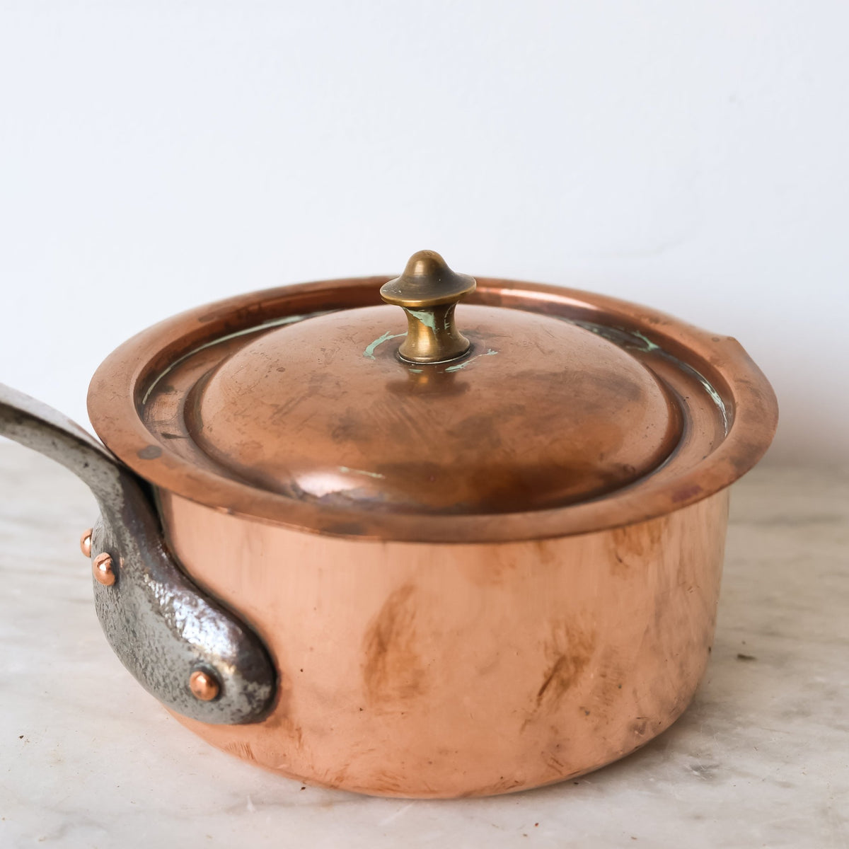 Petite Copper Pot with Lid - elsie green - the french kitchen