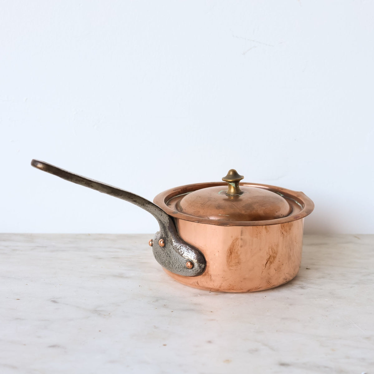 Petite Copper Pot with Lid - elsie green - the french kitchen