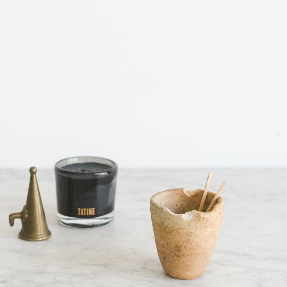Petite Creuset de Fonderie with Brass Extinguisher and Tatine Scented Candle - elsie green - decor