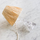 Petite Cristallerie Lorraine Accent Lamp with Raffia Shade - elsie green - decor