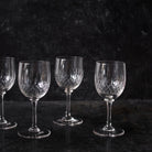 Petite Cut Crystal Wine Glass Set of 4 - elsie green - the french kitchen
