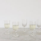 Petite Cut Glass Wine Glass Set of 8 - elsie green - the french kitchen