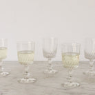 Petite Cut Glass Wine Glass Set of 8 - elsie green - the french kitchen