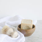 Petite Digoin Stoneware Bowl w/ Soap & Brush - elsie green - The French Kitchen