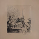 Petite Etching with Chapel | Bersier - elsie green - art
