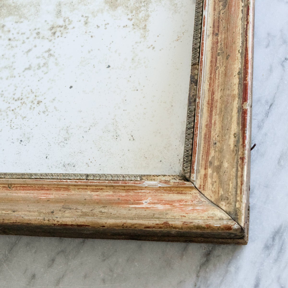Petite Gilded Mirror With Red Clay Bole | 16.5 X 24.75 - elsie green - decor