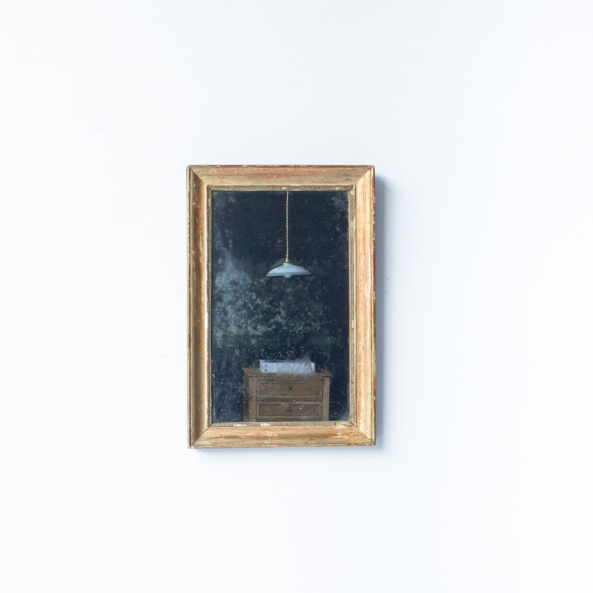 Petite Gilded Mirror With Red Clay Bole | 16.5 X 24.75 - elsie green - decor