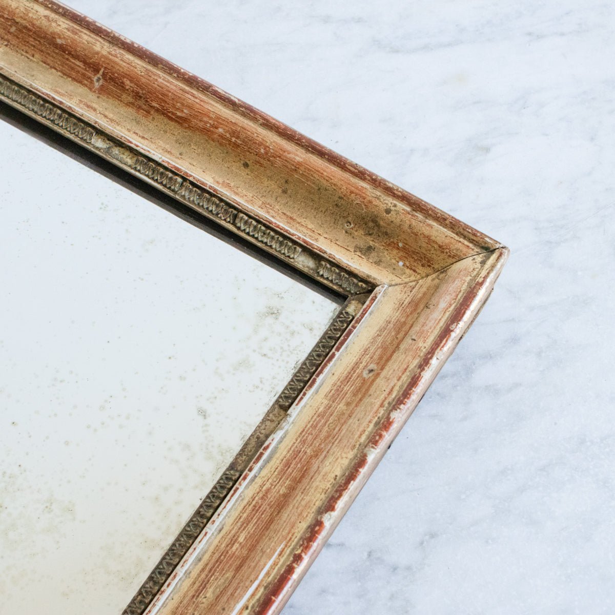 Petite Gilded Mirror With Red Clay Bole | 16.5 X 24.75 - elsie green - decor