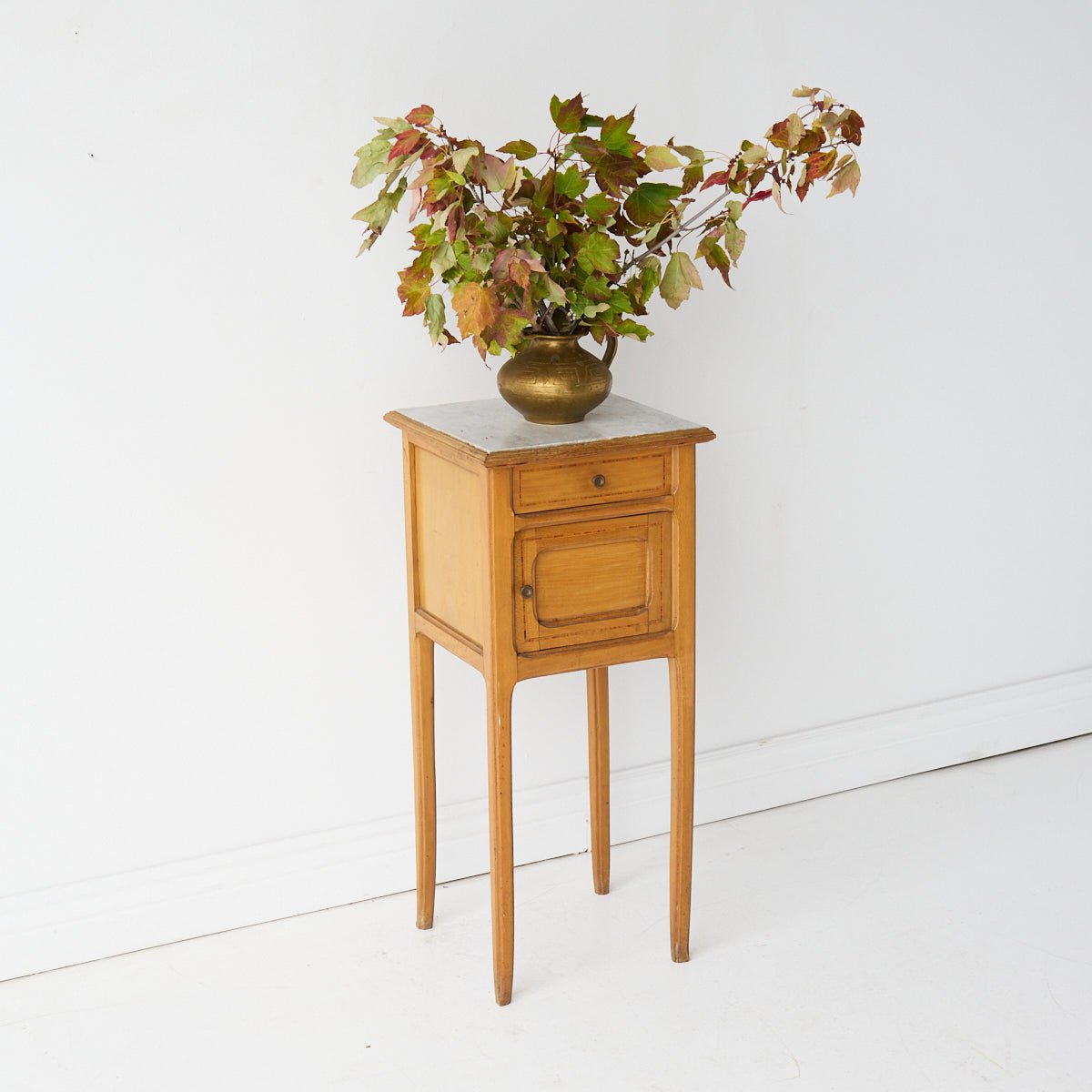 Petite Marble Bedside Table - elsie green - furniture