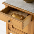 Petite Marble Bedside Table - elsie green - furniture