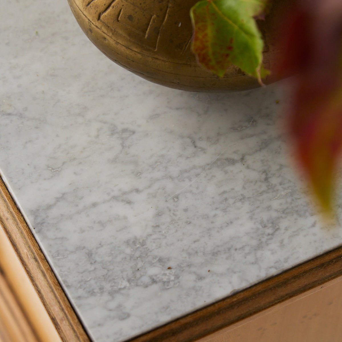 Petite Marble Bedside Table - elsie green - furniture