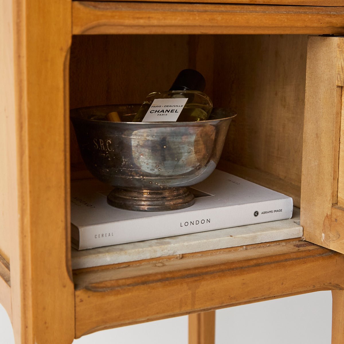 Petite Marble Bedside Table - elsie green - furniture