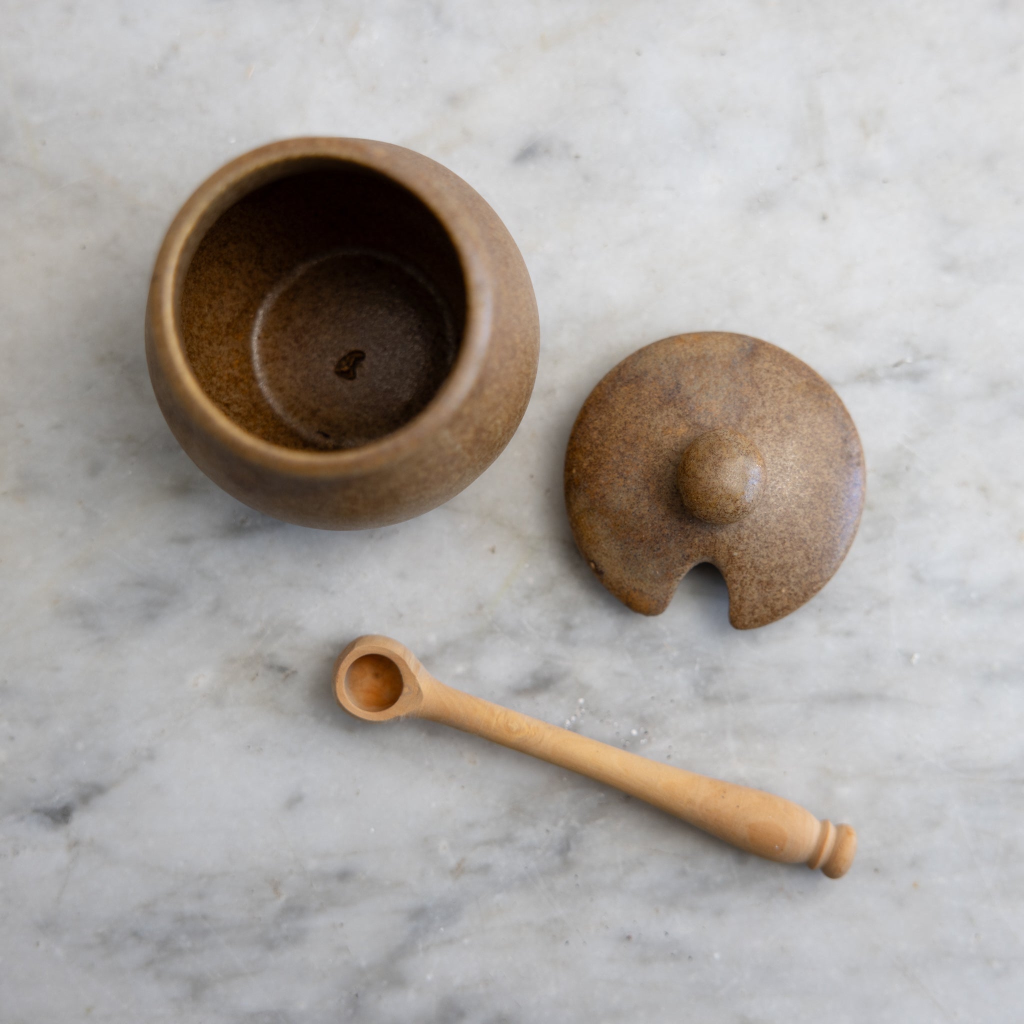 Petite Mustard Pot with Mustard Spoon - elsie green - the french kitchen