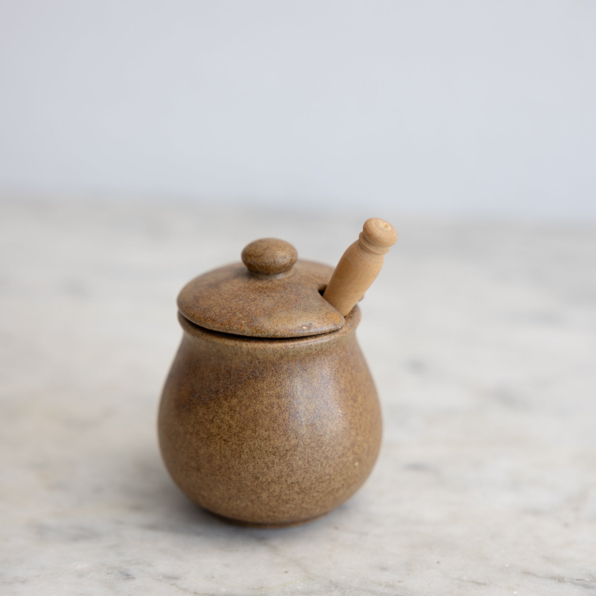 Petite Mustard Pot with Mustard Spoon - elsie green - the french kitchen