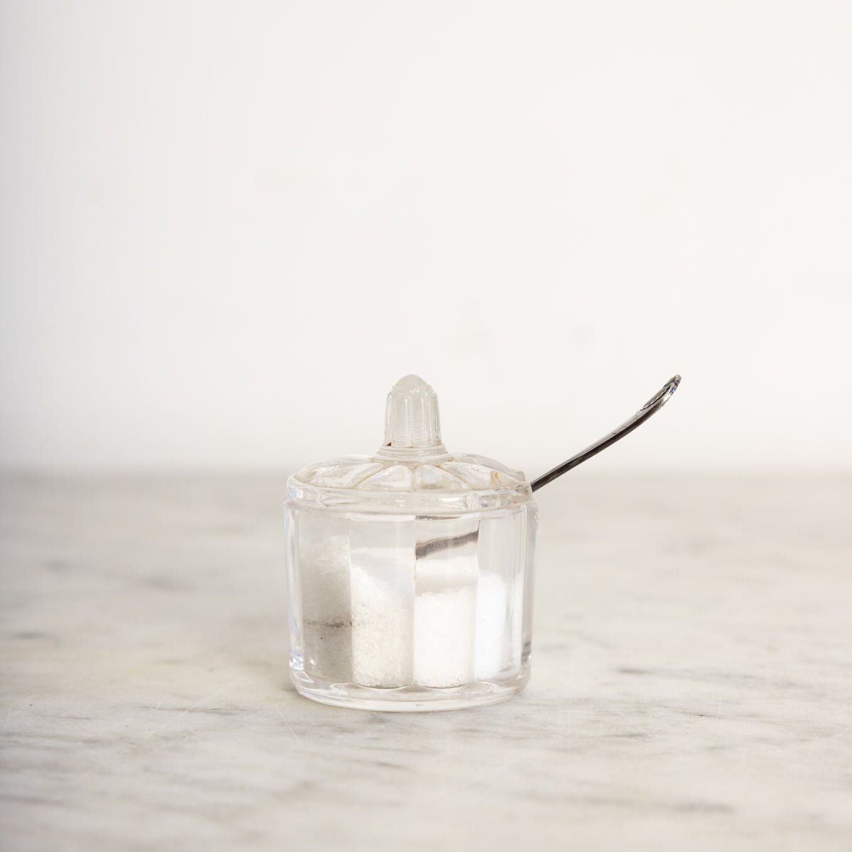 Petite Oval Mustard Pot with Silver Spoon - elsie green - the french kitchen