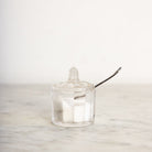 Petite Oval Mustard Pot with Silver Spoon - elsie green - the french kitchen