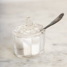 Petite Oval Mustard Pot with Silver Spoon - elsie green - the french kitchen