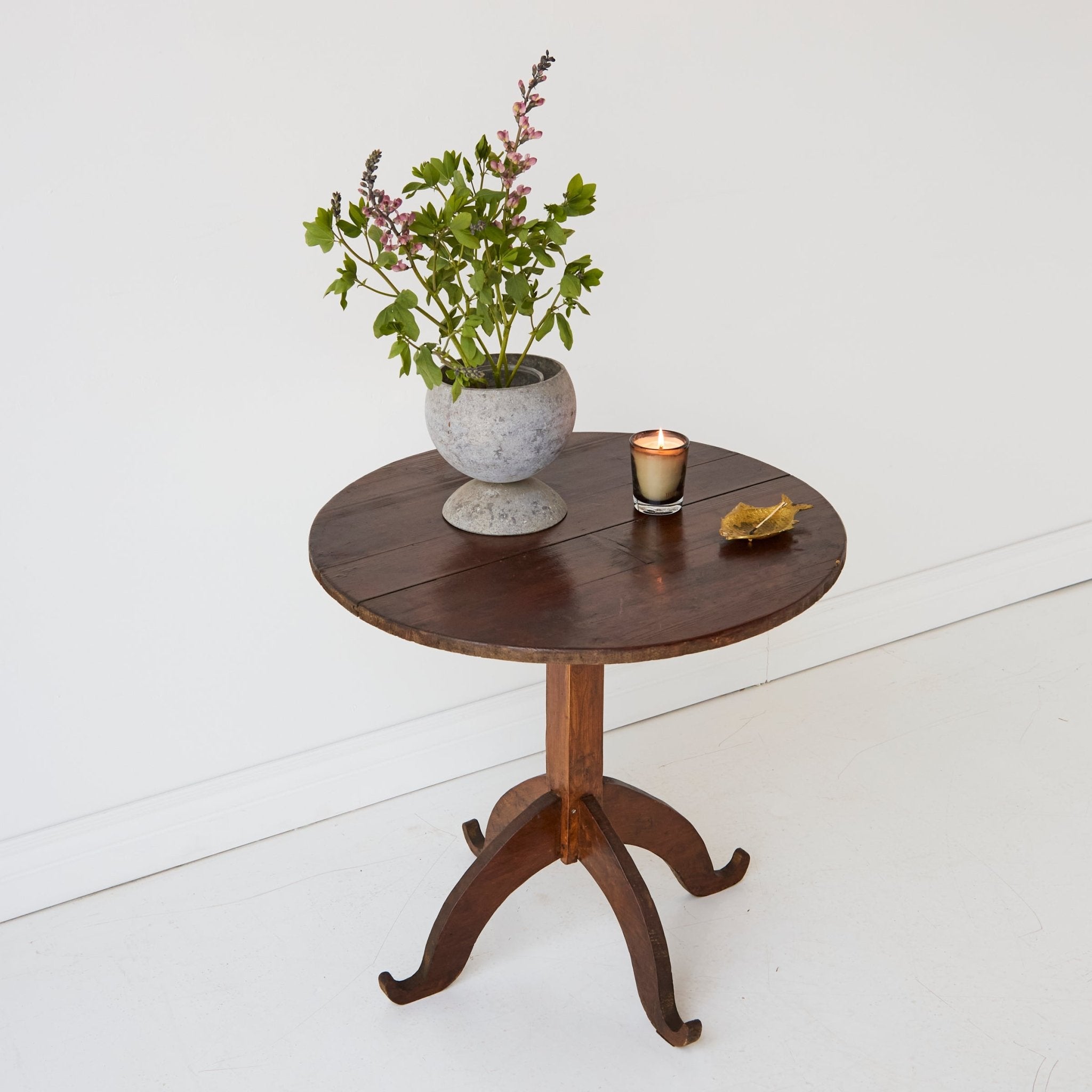 Petite Pedestal Side Table - elsie green - furniture
