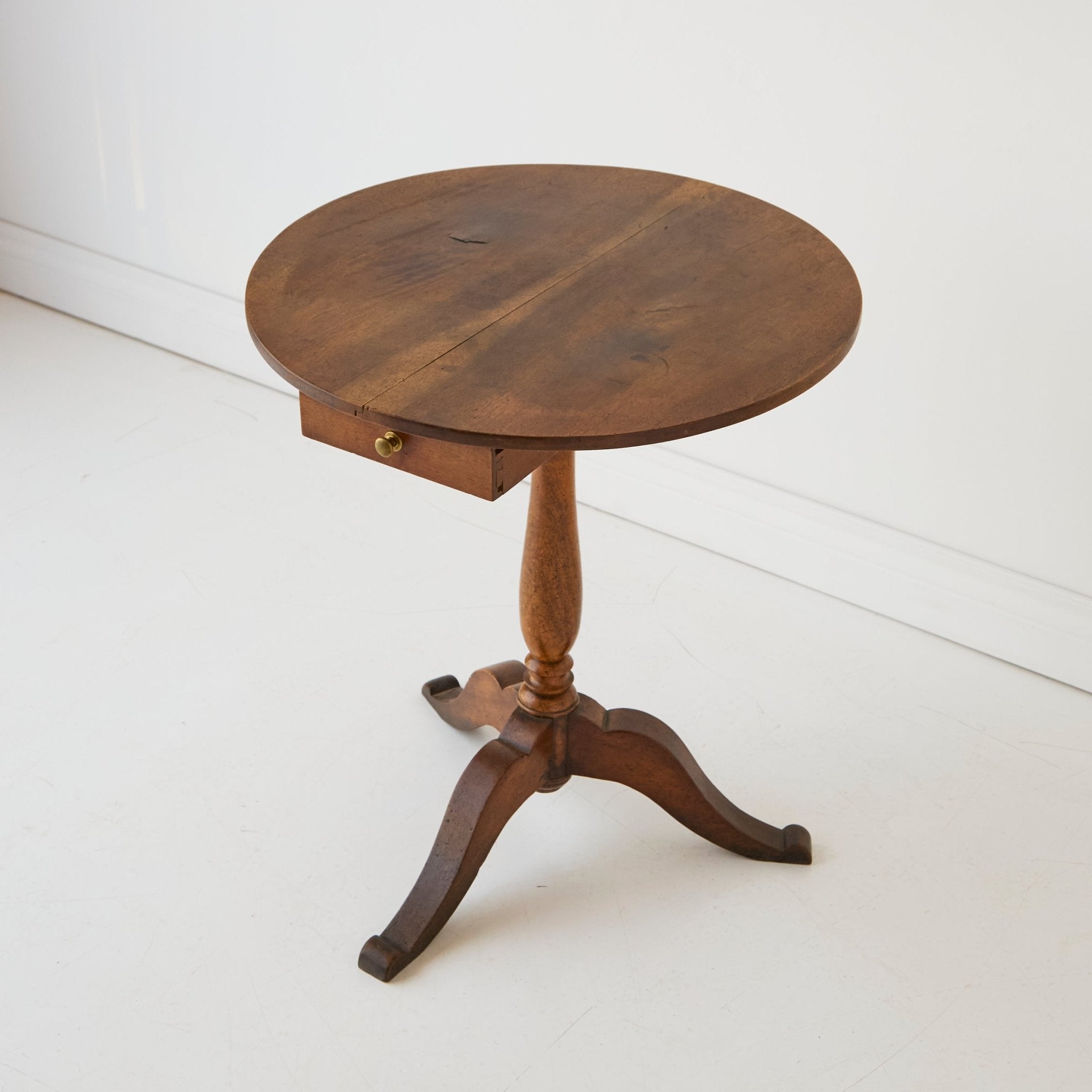 Petite Pedestal Side Table - elsie green - furniture