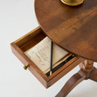 Petite Pedestal Side Table - elsie green - furniture