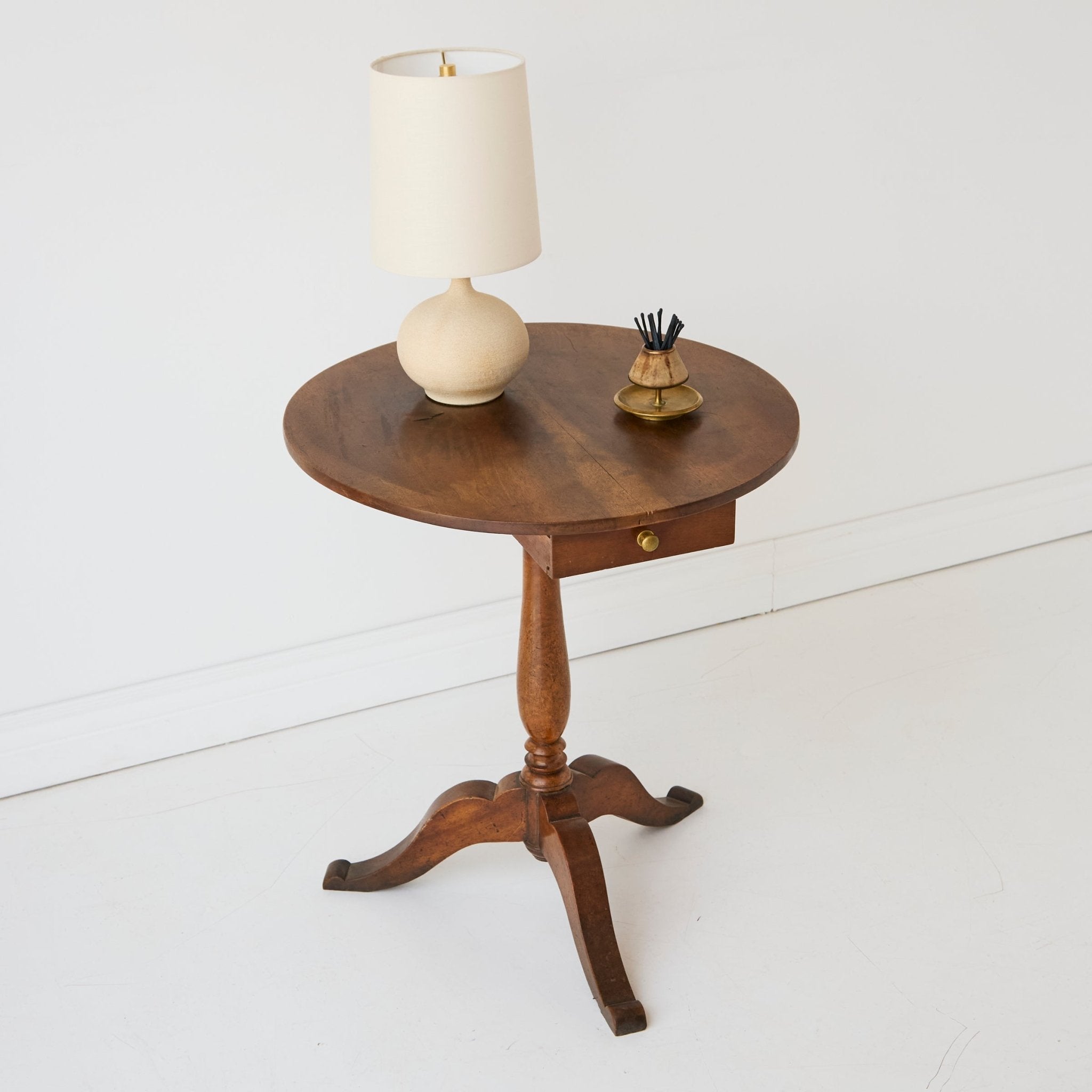 Petite Pedestal Side Table - elsie green - furniture