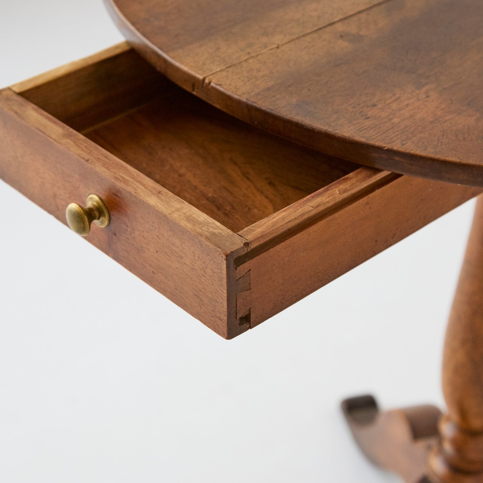 Petite Pedestal Side Table - elsie green - furniture