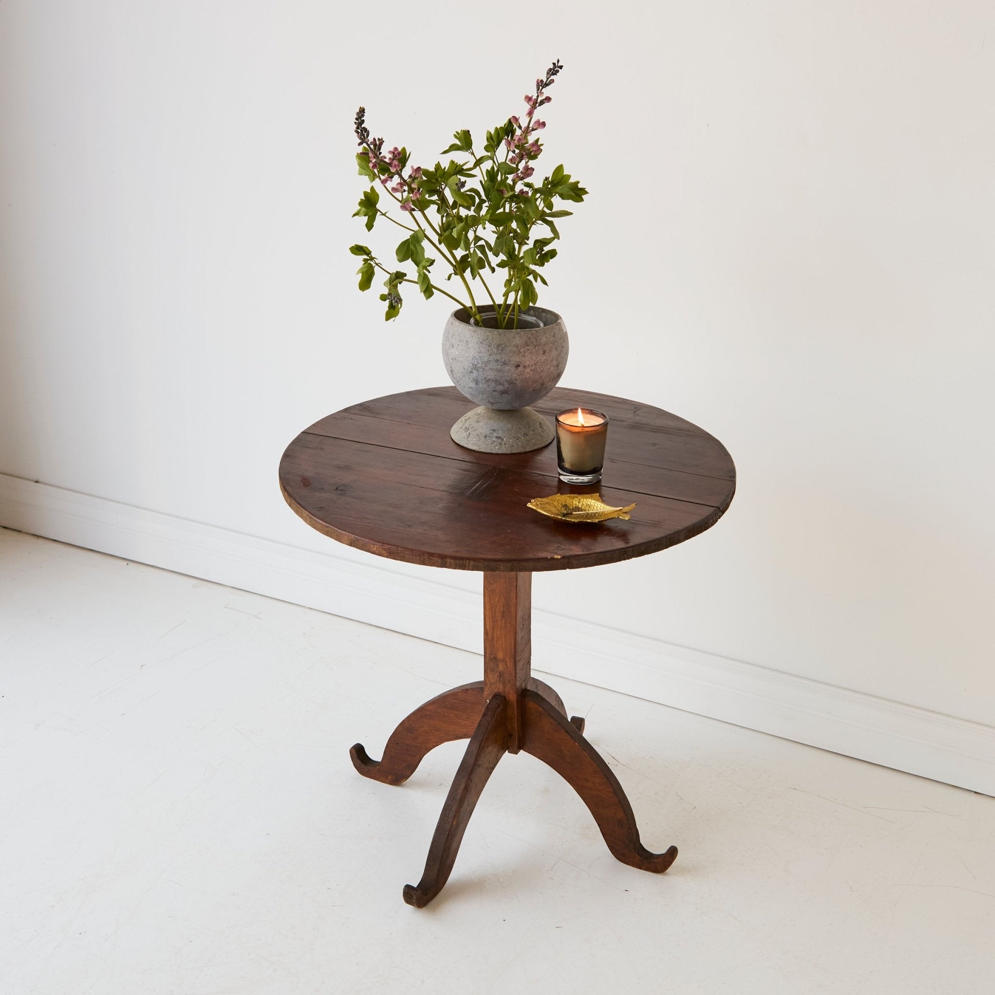Petite Pedestal Side Table - elsie green - furniture