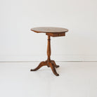 Petite Pedestal Side Table - elsie green - furniture