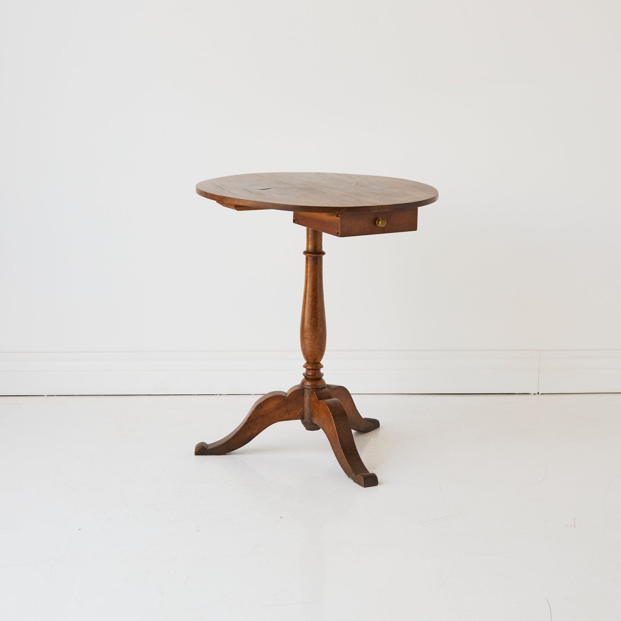 Petite Pedestal Side Table - elsie green - furniture
