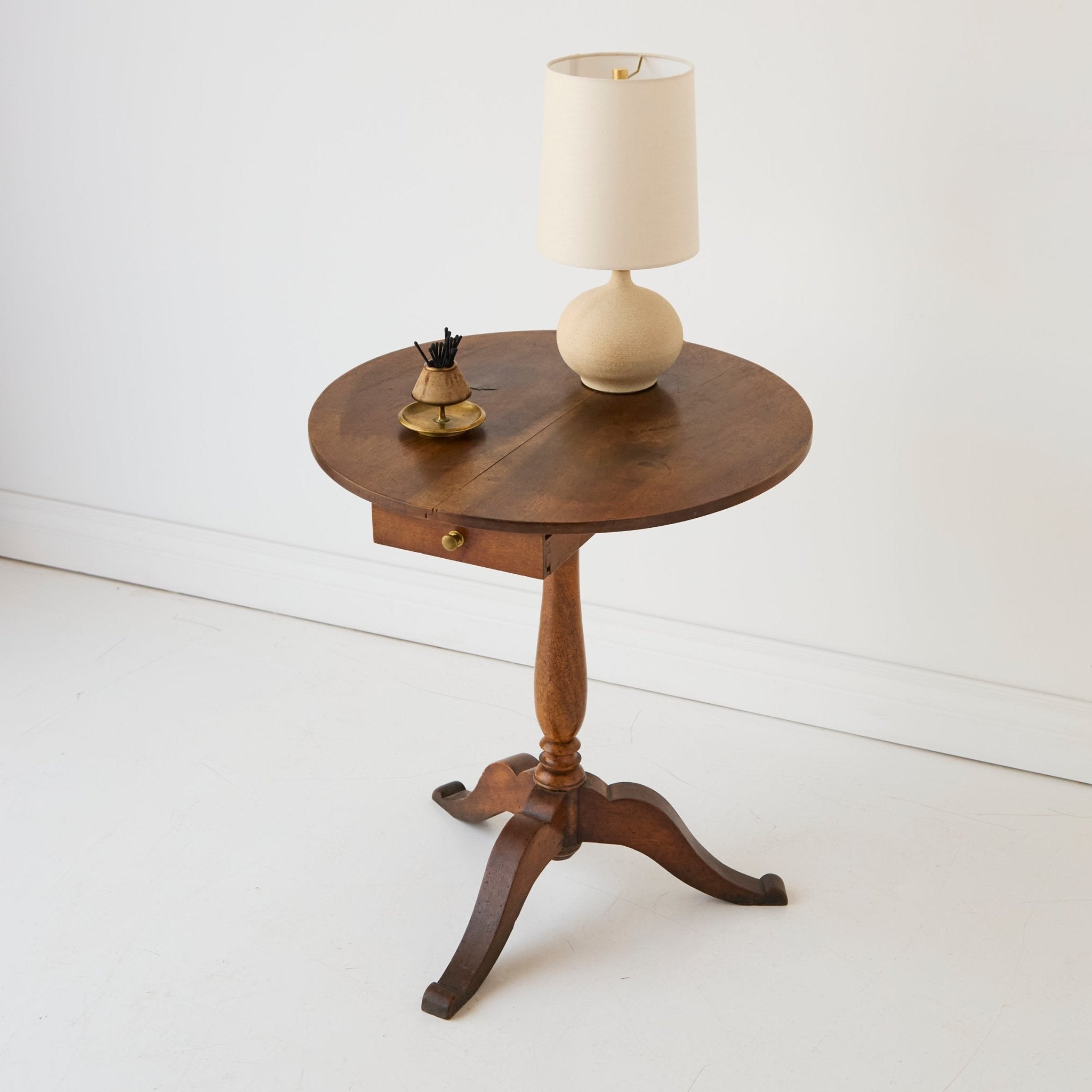 Petite Pedestal Side Table - elsie green - furniture