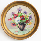 Petite Round Floral Still Life Oil Painting - elsie green - art