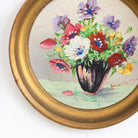 Petite Round Floral Still Life Oil Painting - elsie green - art