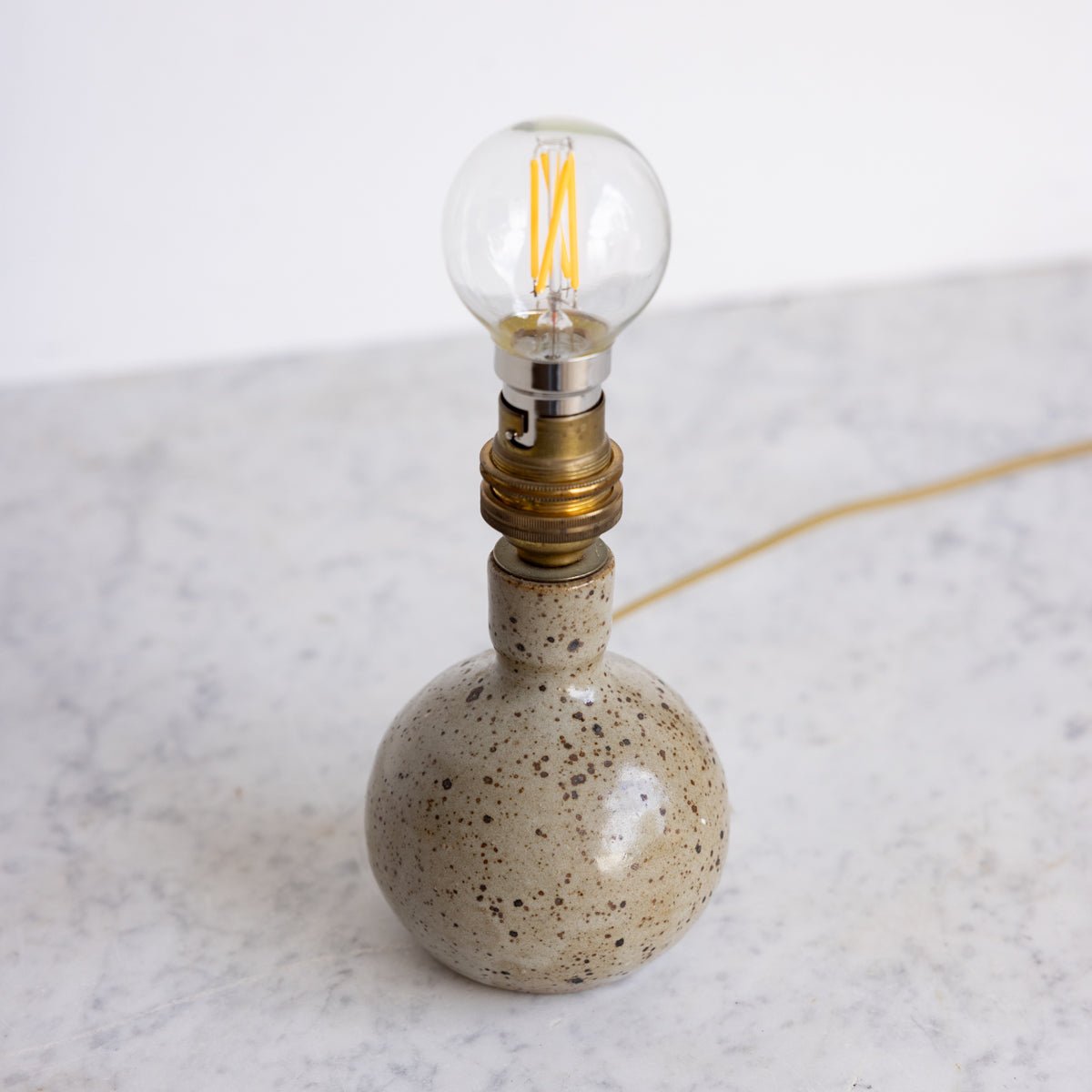 Petite Sandstone Lamp with Block Print Shade - elsie green - decor