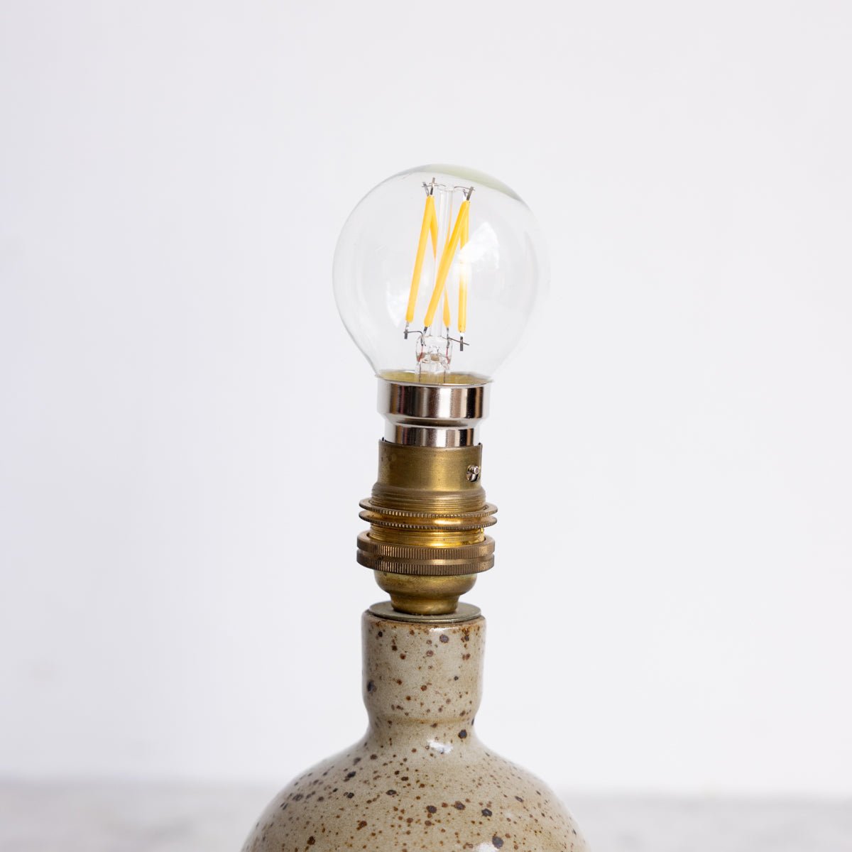 Petite Sandstone Lamp with Block Print Shade - elsie green - decor