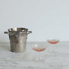 Petite Silver Ice Bucket With Pair of Petite Coupes - elsie green - The French Kitchen