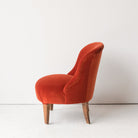 Petite Slipper Chair | Burnt Orange Velvet - elsie green - 