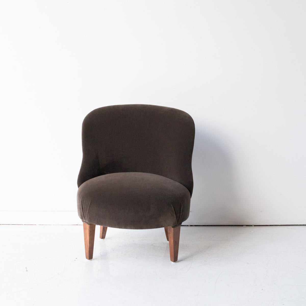 Petite Slipper Chair | Chocolate Velvet - elsie green - 