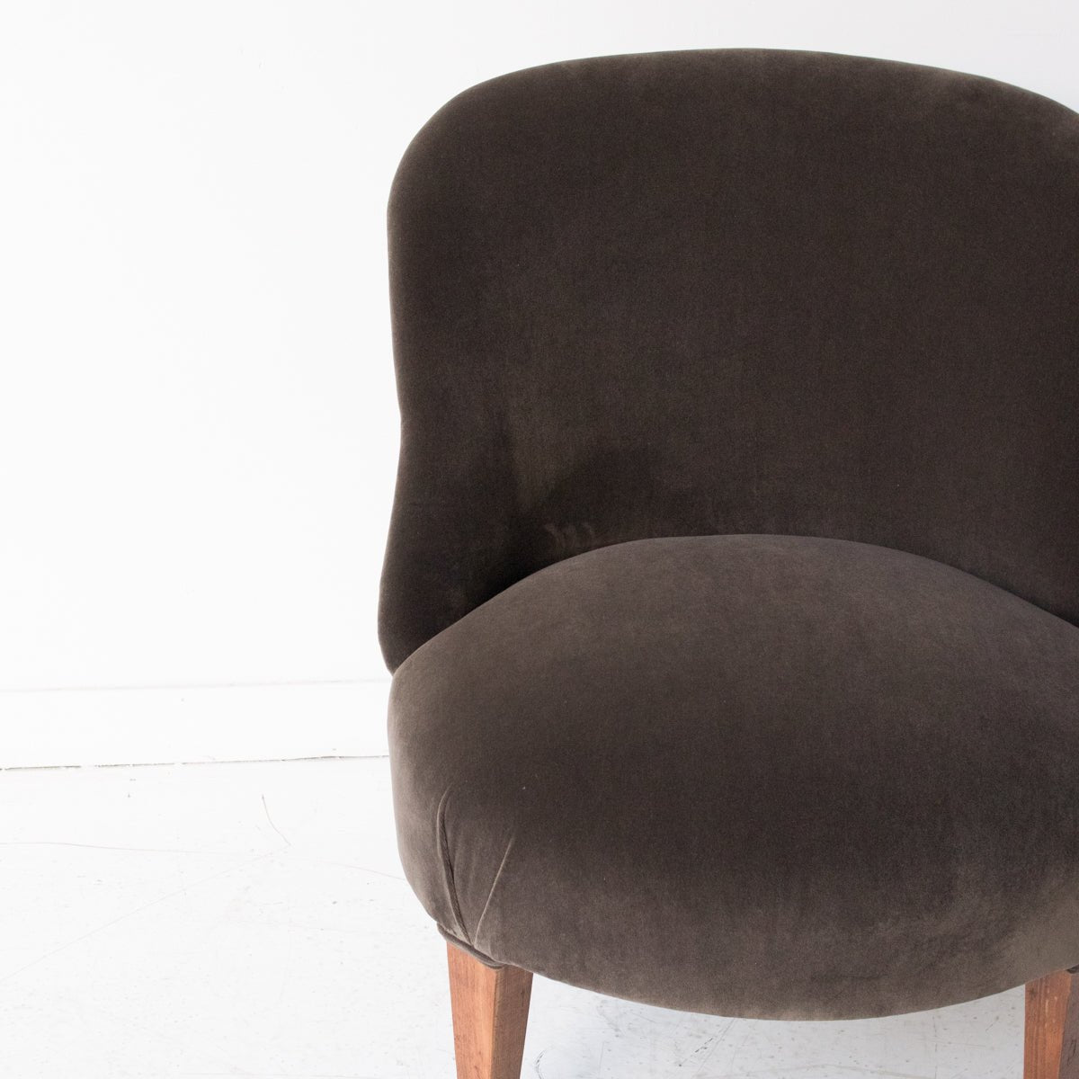 Petite Slipper Chair | Chocolate Velvet - elsie green - 
