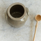 Petite Stamped Crock With Wood Olive Spoon - elsie green - The French Kitchen