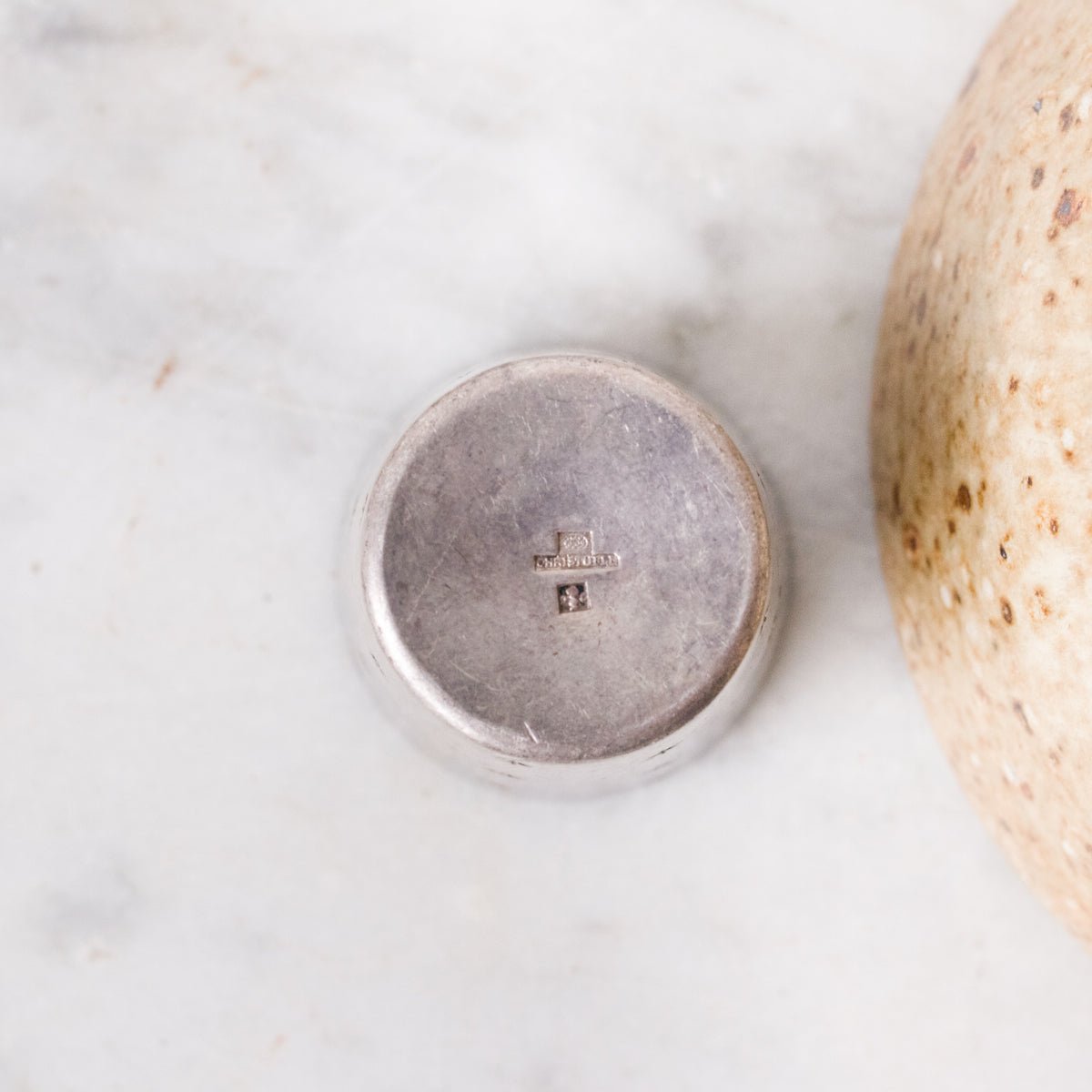 Petite Stoneware Bowl with Christofle Match Caddy - elsie green - French Kitchen