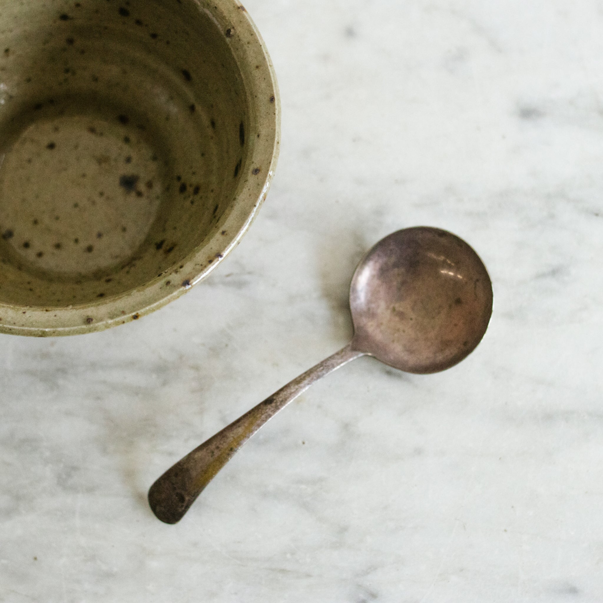 Petite Stoneware Bowl with Spoon - elsie green - the french kitchen