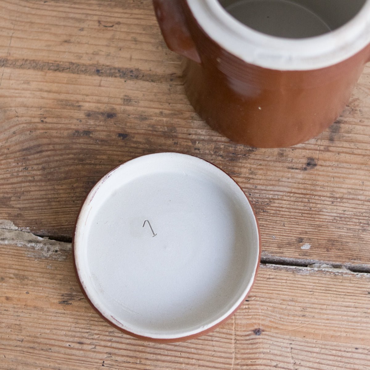 Petite Stoneware Crock With Lid | Brown - elsie green - The French Kitchen